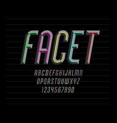 Font From Facet Colored Alphabet