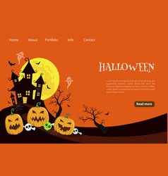 Halloween Landing Page Flat Design