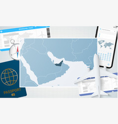 Journey To United Arab Emirates With A Map