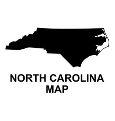 North Carolina Map Shape United States Of America