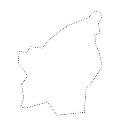 San Marino Dotted Outline Map