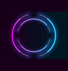 Abstract Blue Ultraviolet Neon Circles Frame From