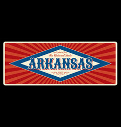 Arkansas State Retro Plate Us Signboard