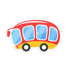 Cute Tourist Bus For Travel Public Transport And