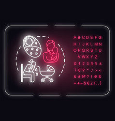 Postnatal Depression Neon Light Concept Icon