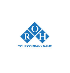 Roh Letter Logo Design On White Background