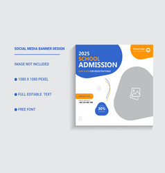 School Admission Banner Template Design