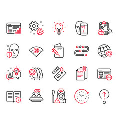 Set Of Science Icons Related To Employees