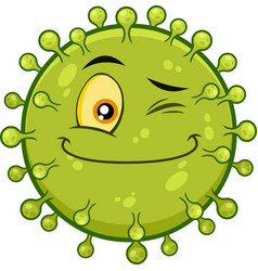 Smiling Coronavirus Cartoon Emoji Character