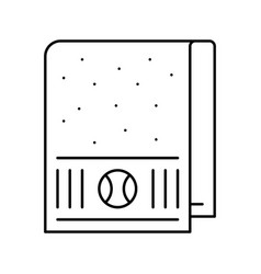 Towel Tennis Player Line Icon