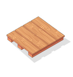 Wooden Pallet Isolated On White Background