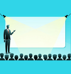 Business Concept Businessman Making Presentation