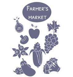 Farmers Market Poster Fruits And Vegetables