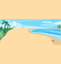 Sandy Beach Flat Color