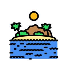 Tropical Island Summer Color Icon