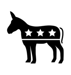 Usa Democratic Donkey Icon Silhouette Style