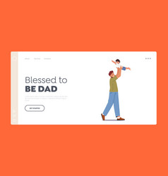 Dad Playing With Child Landing Page Template