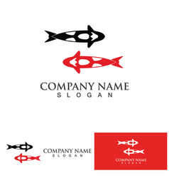 Koi Fish Logo Design Template