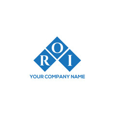 Roi Letter Logo Design On White Background