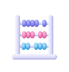 Abacus 3d Icon Education And Math Concept