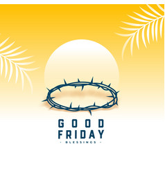 Good Friday Blessing Background With Crown Design