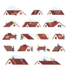 Roof Flat Icons Collection