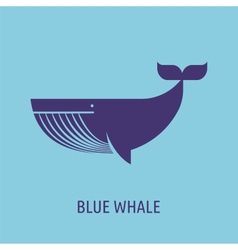 Whale Icon On The Blue Baground