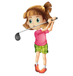 A Female Golfer Character