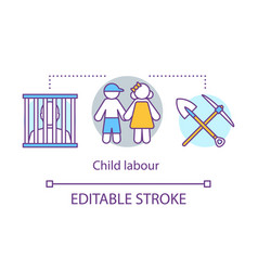 Child Labour Concept Icon Trafficking