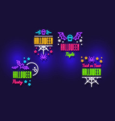 Halloween Neon Sign Collection Design