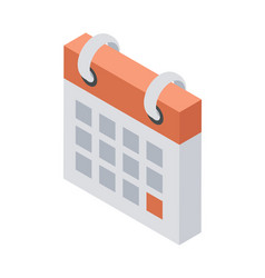 Minimalist Calendar On Spring Isometric