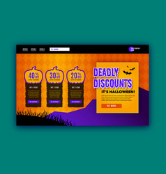 Flat Halloween Landing Page Design