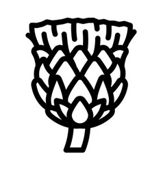 Flower Artichoke Line Icon