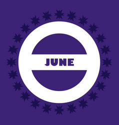 June Month On Circle Shape