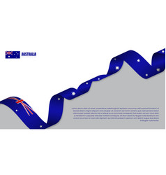 Waving Australian Ribbon Flag Design