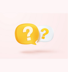 3d Question Mark Icon Sign Or Ask Faq And Qa