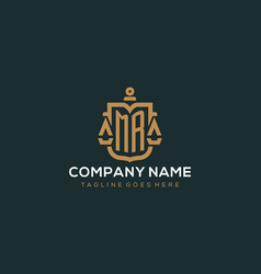 Initial Mr Logo For Law Firm With Luxury Modern