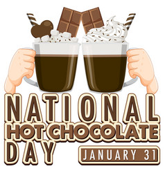 National Hot Chocolate Day Banner Design