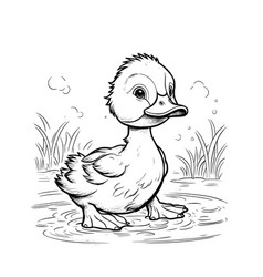 Cute Duck Coloring Pages For Kids