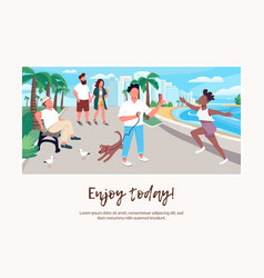 Enjoy Today Banner Flat Template