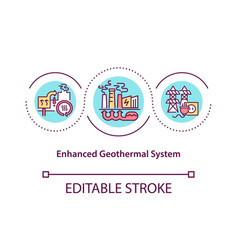 Enhanced Geothermal System Concept Icon