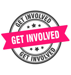 Get Involved Stamp Label