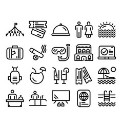 Icons Set Of Vacation