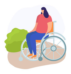 Woman In Wheelchair Outdoor Scene Enjoying Nature