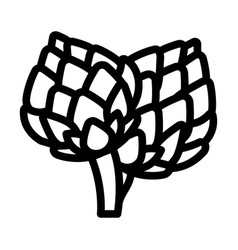 Green Artichoke Line Icon