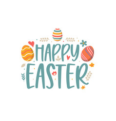 Happy Easter Colorful Lettering Happy Easter