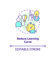 Reduce Learning Curve Concept Icon