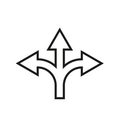 Three Arrow Way Icon With 3 Options