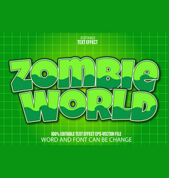 Zombie World Editable Text Effect Cartoon Style