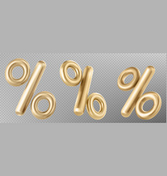 3d Gold Chrome Percent Symbol Percentage Icon